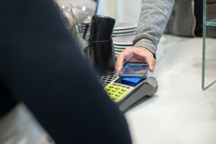cashless transaction in a coffee shop